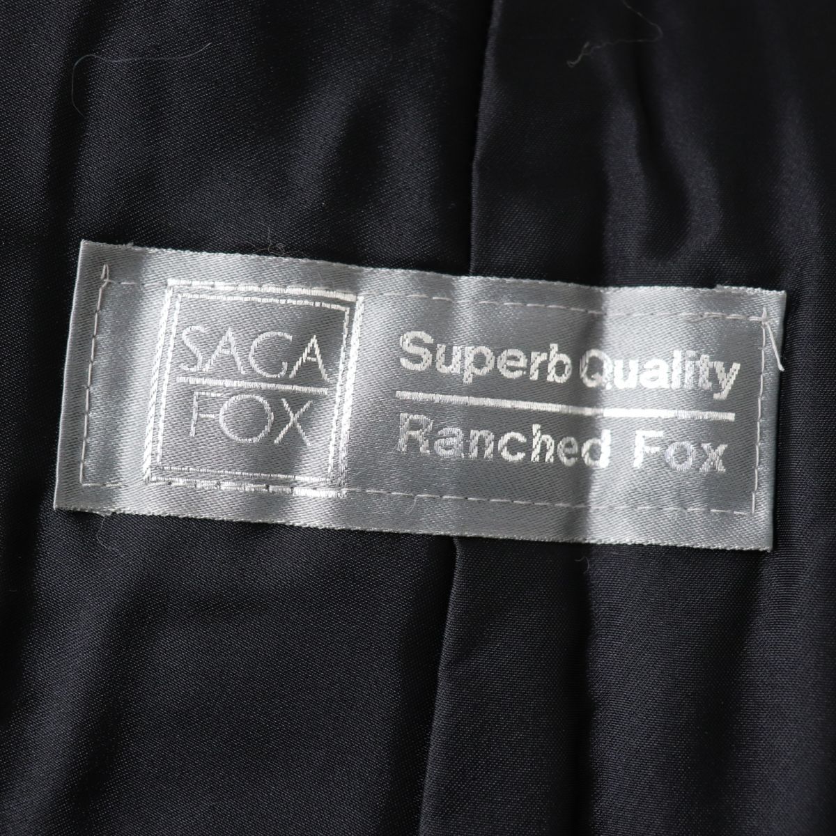 SAGA FOX Genuine Fur Shawl Brown Ivory