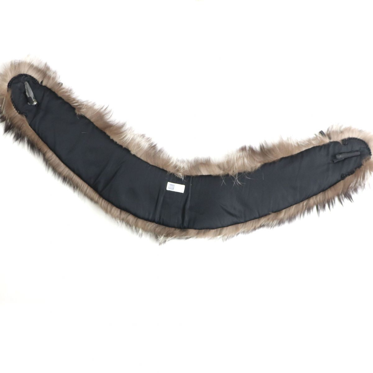 SAGA FOX Genuine Fur Shawl Tippet Brown Ivory