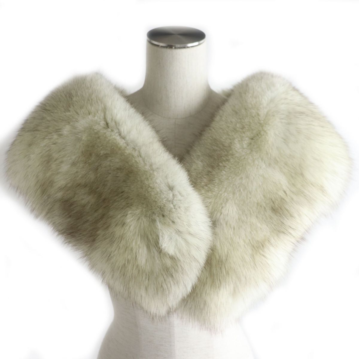 SAGA FOX Genuine Fur Large Shawl Stole