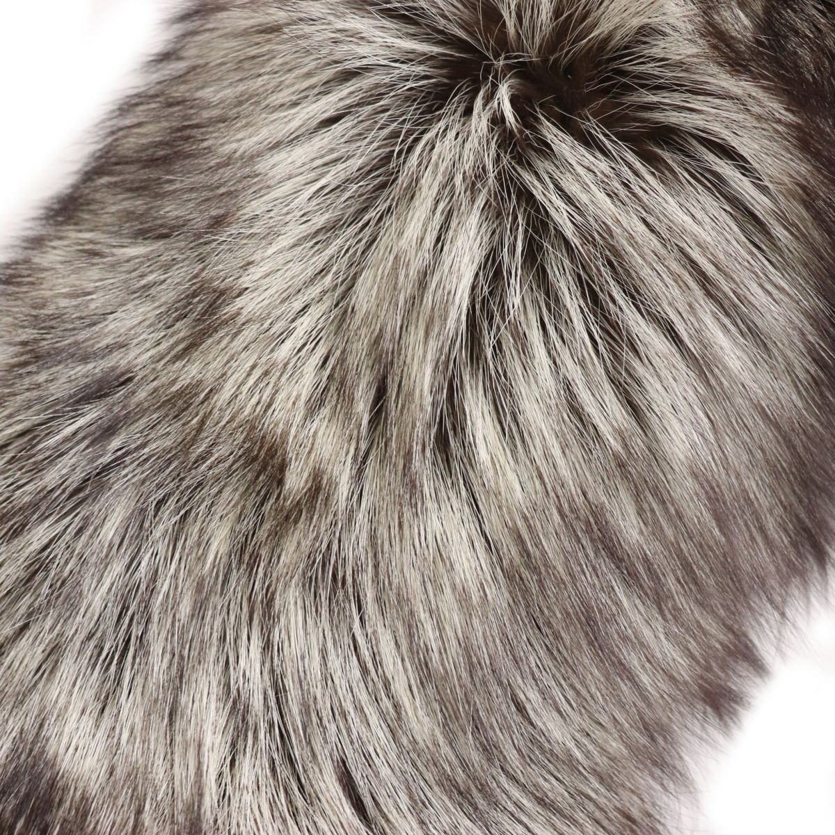 SAGA FOX Genuine Fur Shawl Tippet Brown Ivory