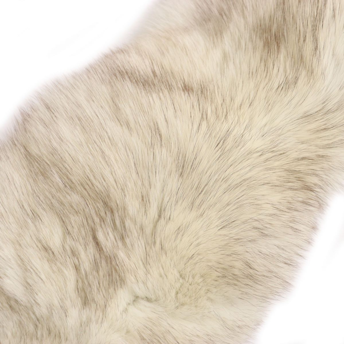 SAGA FOX Genuine Fur Shawl Stole Ivory