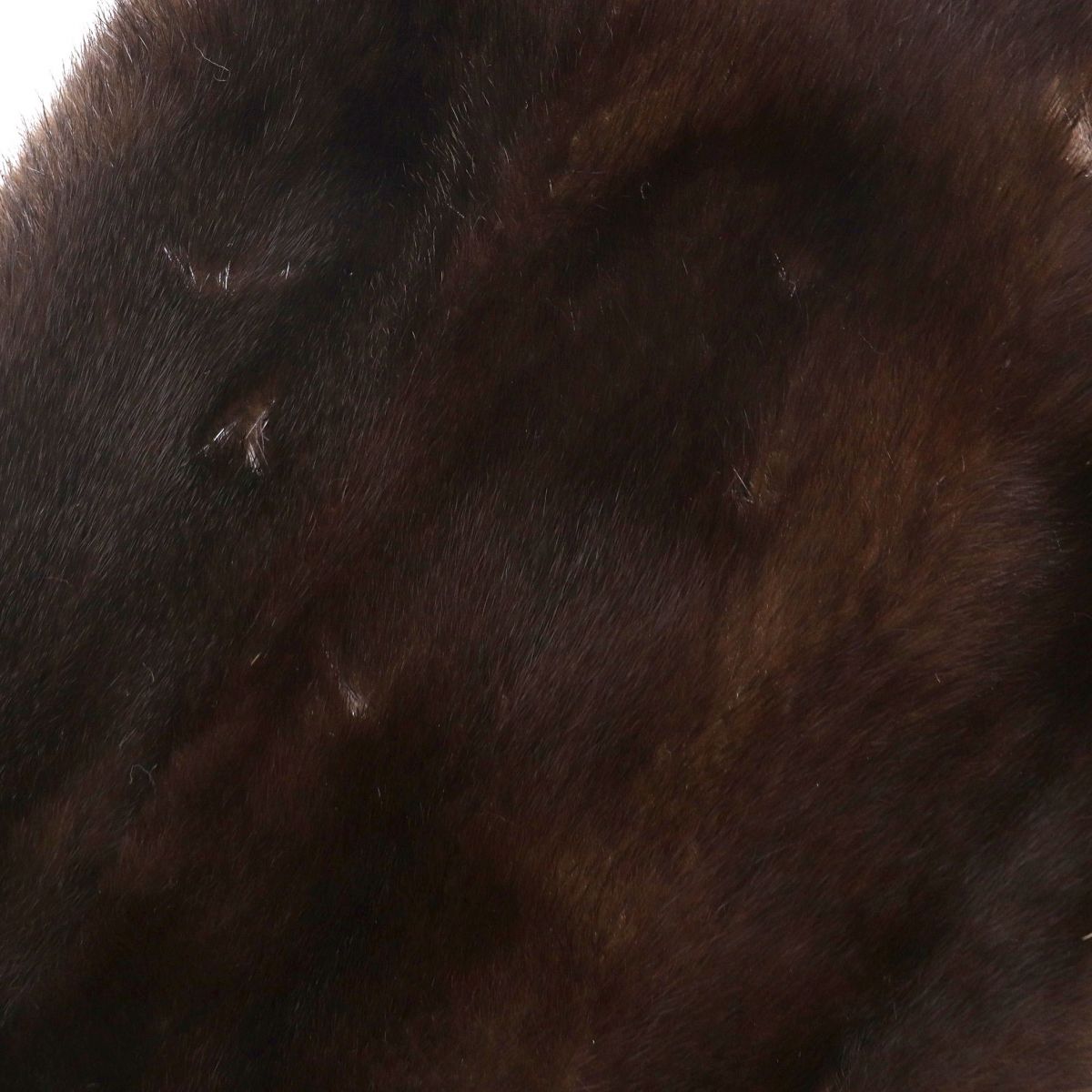 Mink Fur Large Shawl Tippet Dark Brown