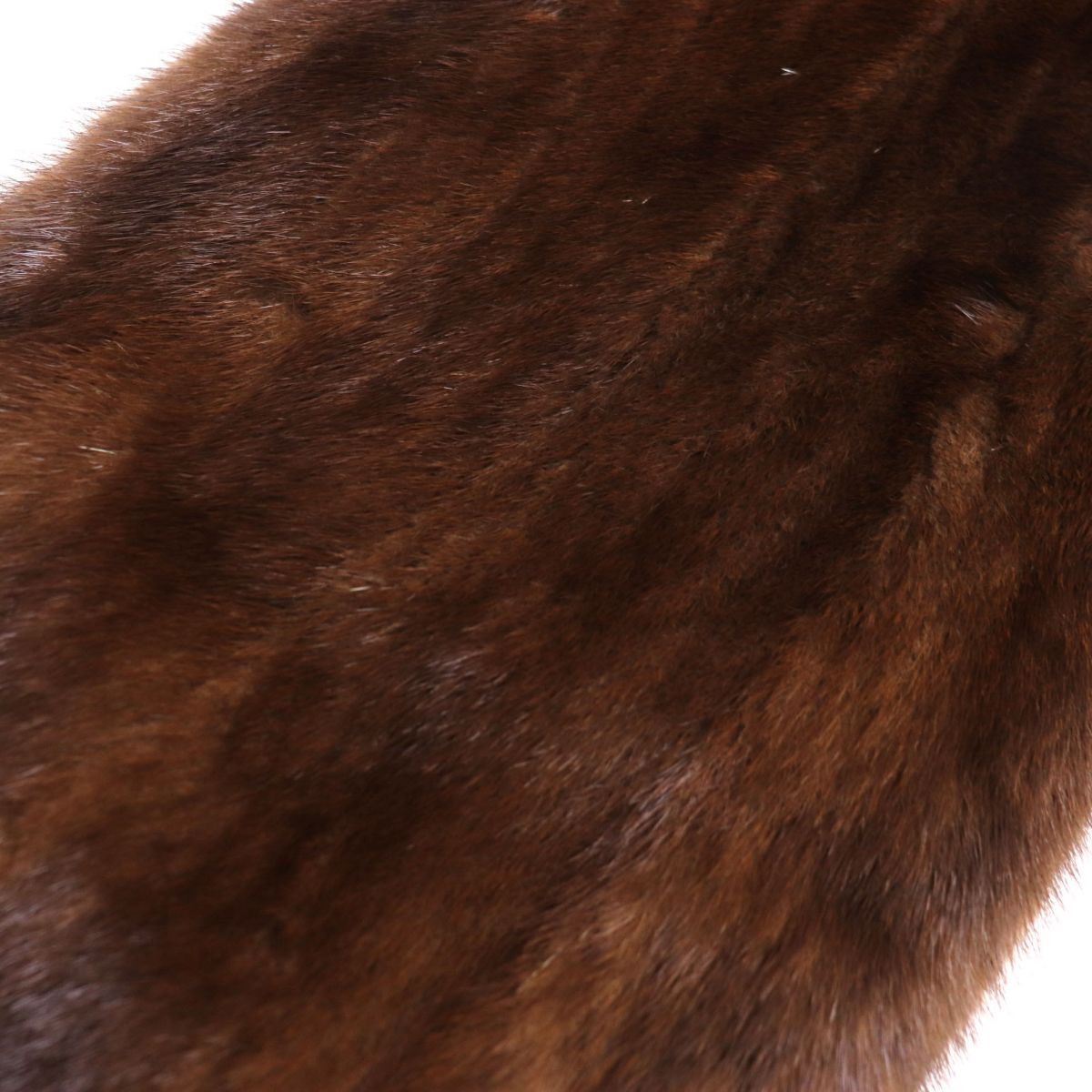 Mink Fur Large Shawl Tippet Brown