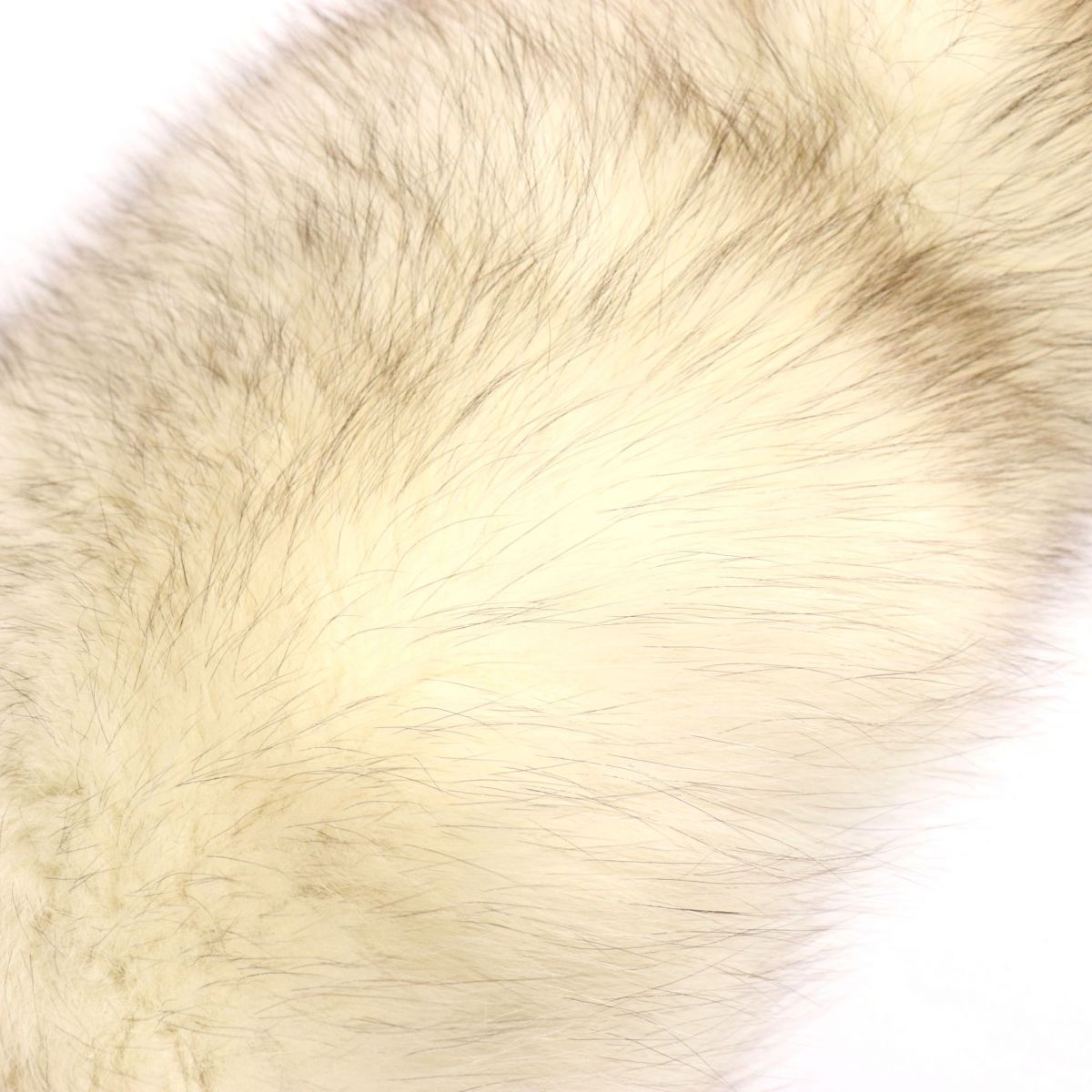 FOX Genuine Fur Shawl Stole Ivory