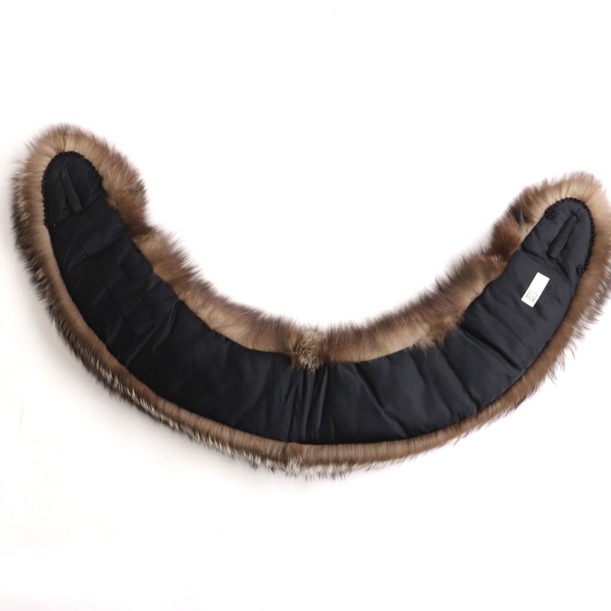 SAGA FOX Genuine Fur Shawl Brown Ivory