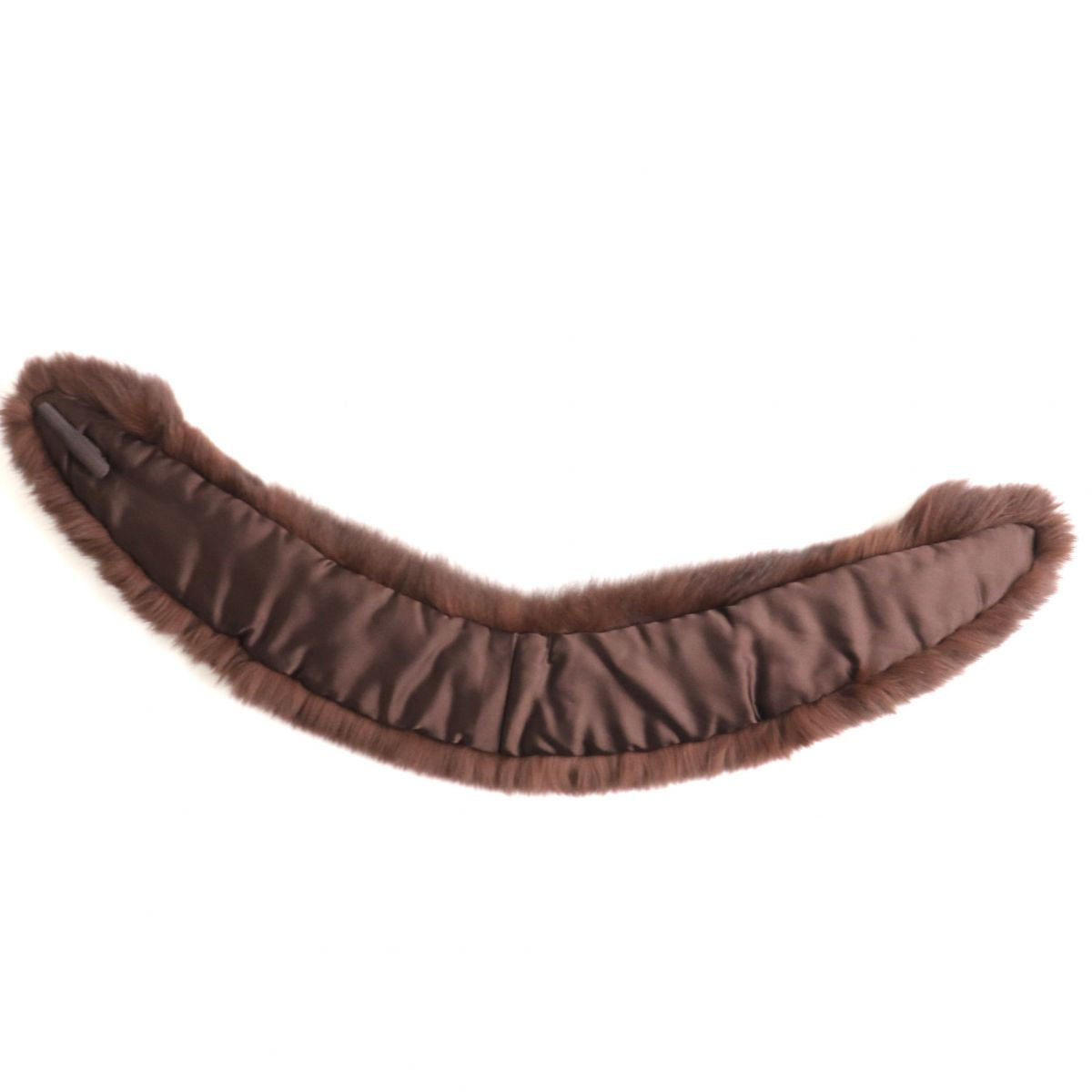 FOX Genuine Fur Shawl Tippet Brown