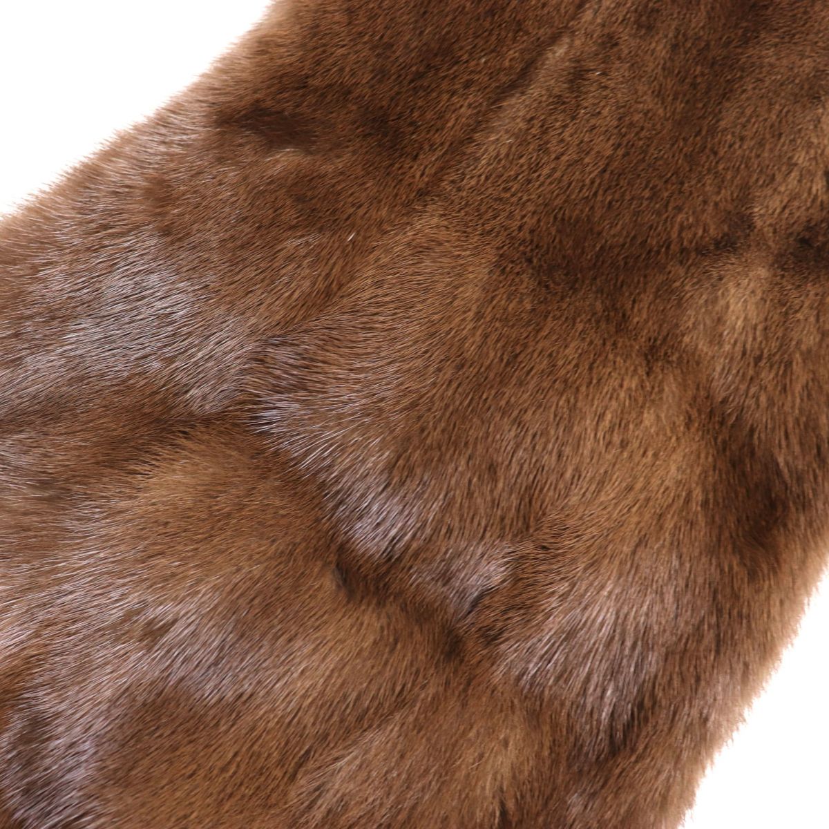 Mink Fur Large Shawl Tippet Brown