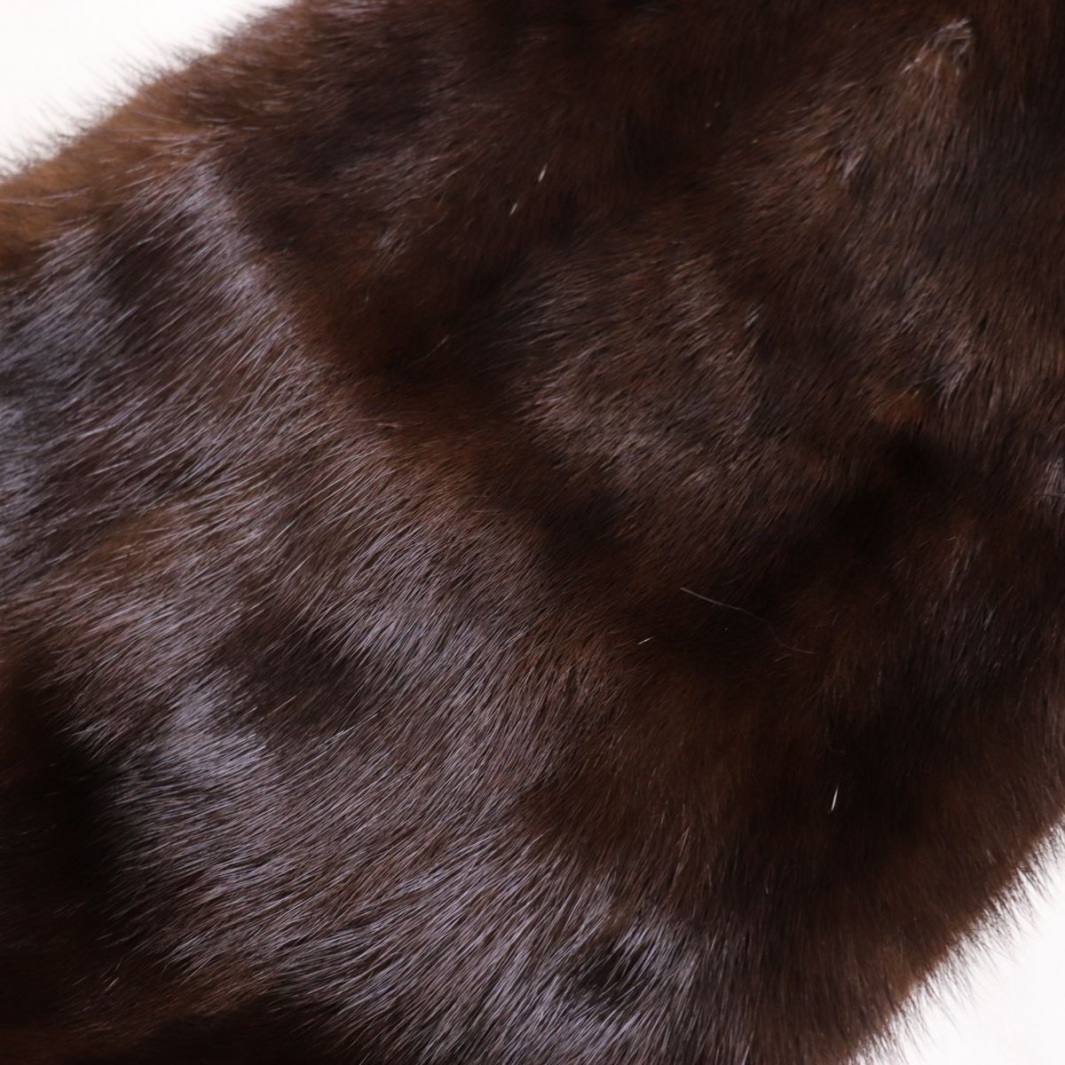 Mink Genuine Fur Shawl Tippet Brown