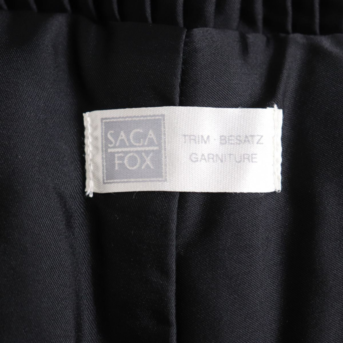 SAGA FOX Genuine Fur Shawl Tippet Brown Ivory