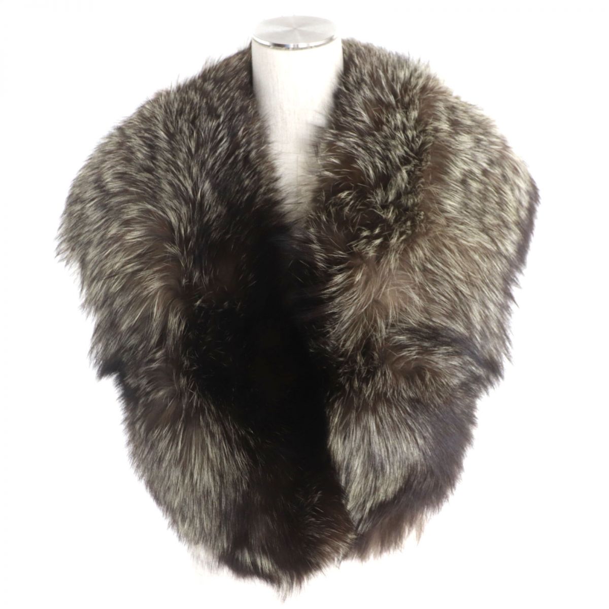 SAGA FOX Genuine Fur Shawl/Stole Brown White