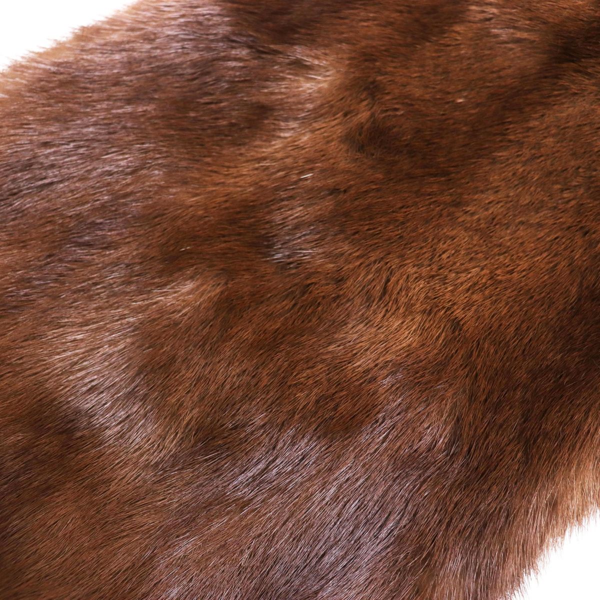 Mink Fur Shawl with Tassels, Brown