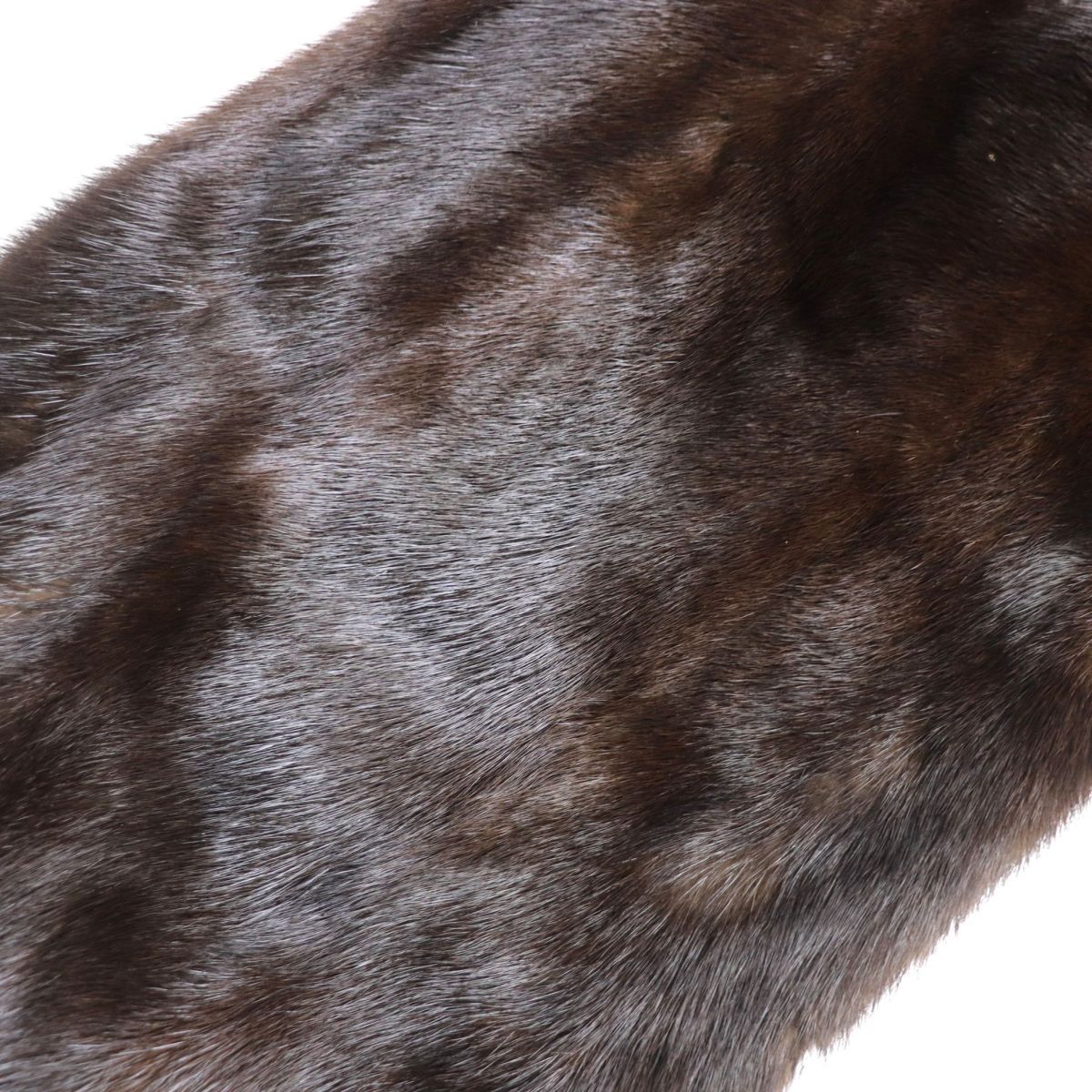 Mink Fur Shawl Tippet Dark Brown