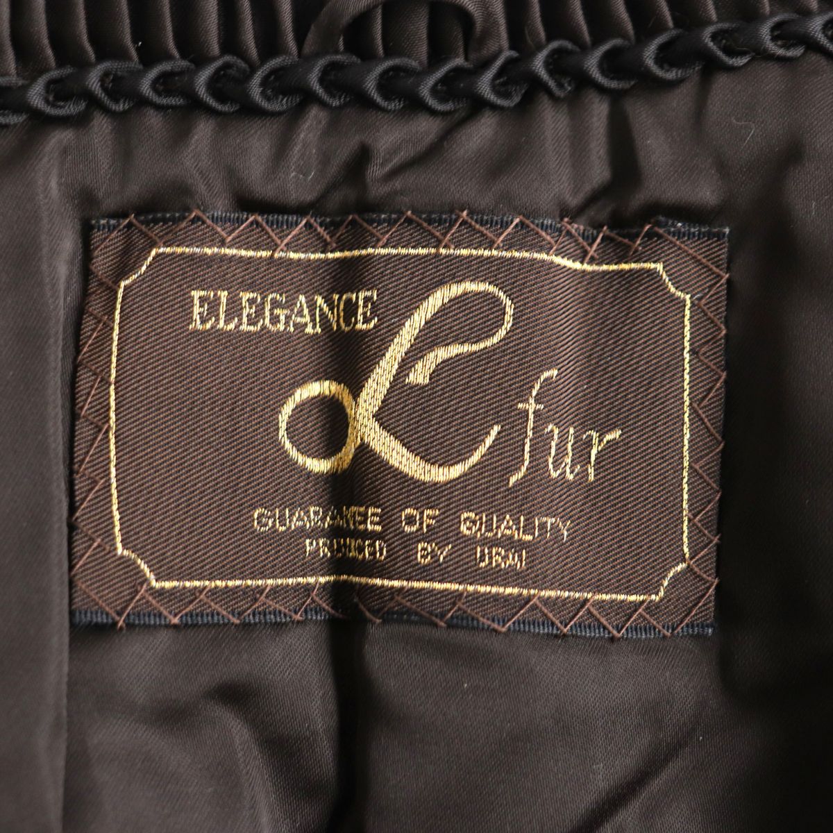 Mink Fur Shawl Tippet Dark Brown