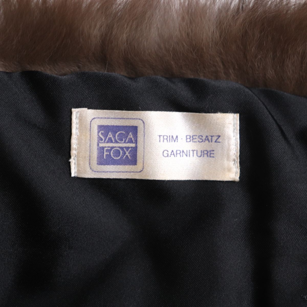 SAGA FOX Genuine Fur Tippet Shawl Stole Ivory Brown