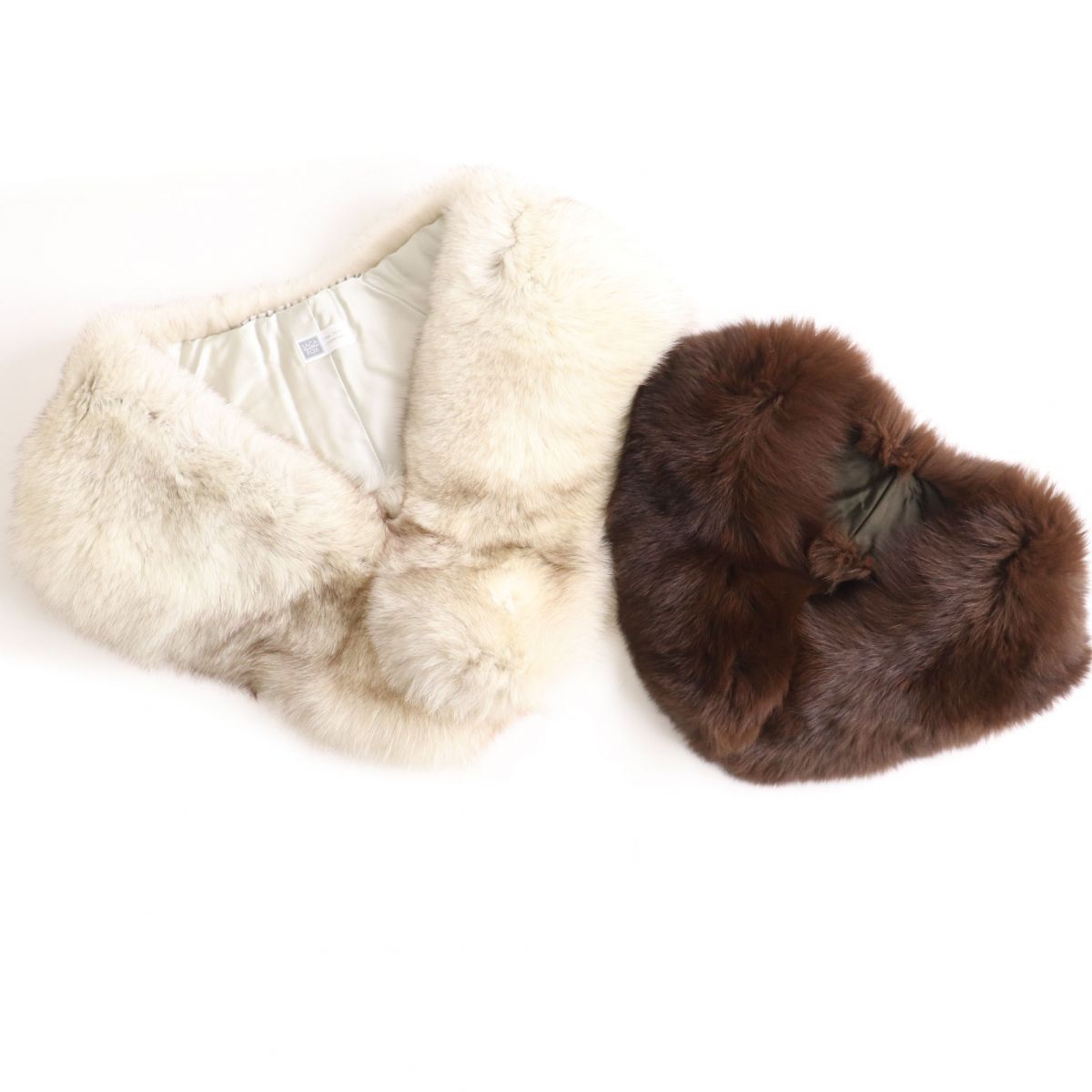 SAGA FOX Genuine Fur Shawl Stole Set