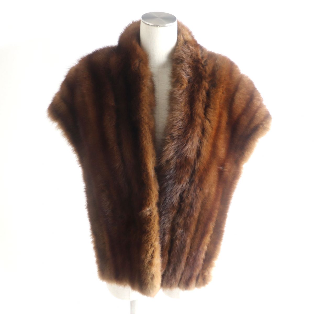 Canadian Sable Genuine Fur Shawl Brown