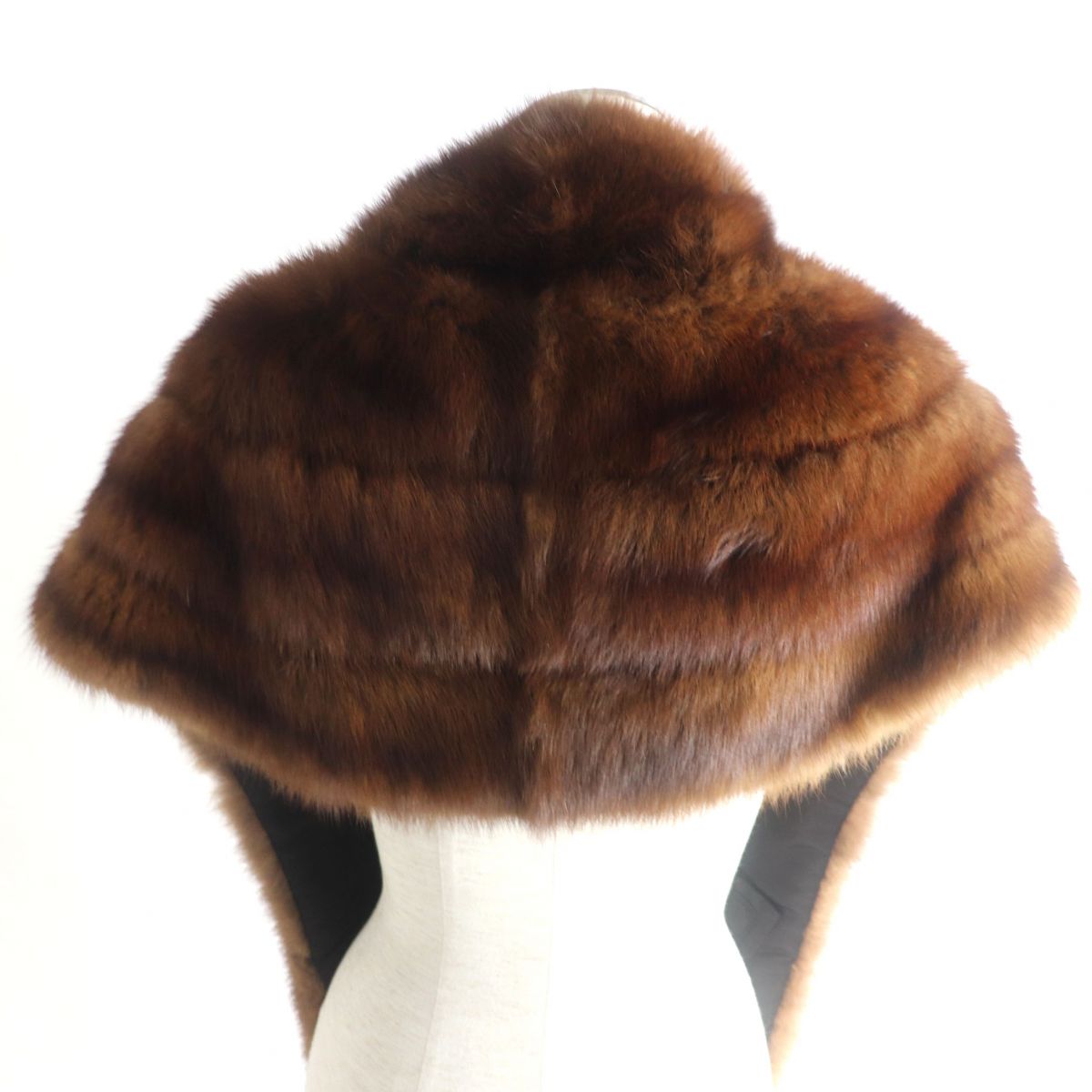 Canadian Sable Genuine Fur Shawl Brown