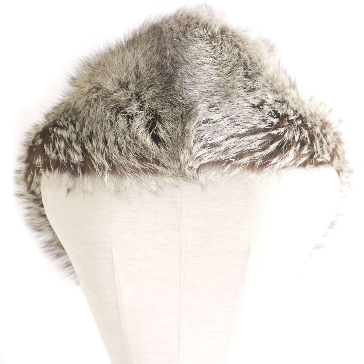 SAGA FOX Genuine Fur Tippet Shawl Stole Brown White