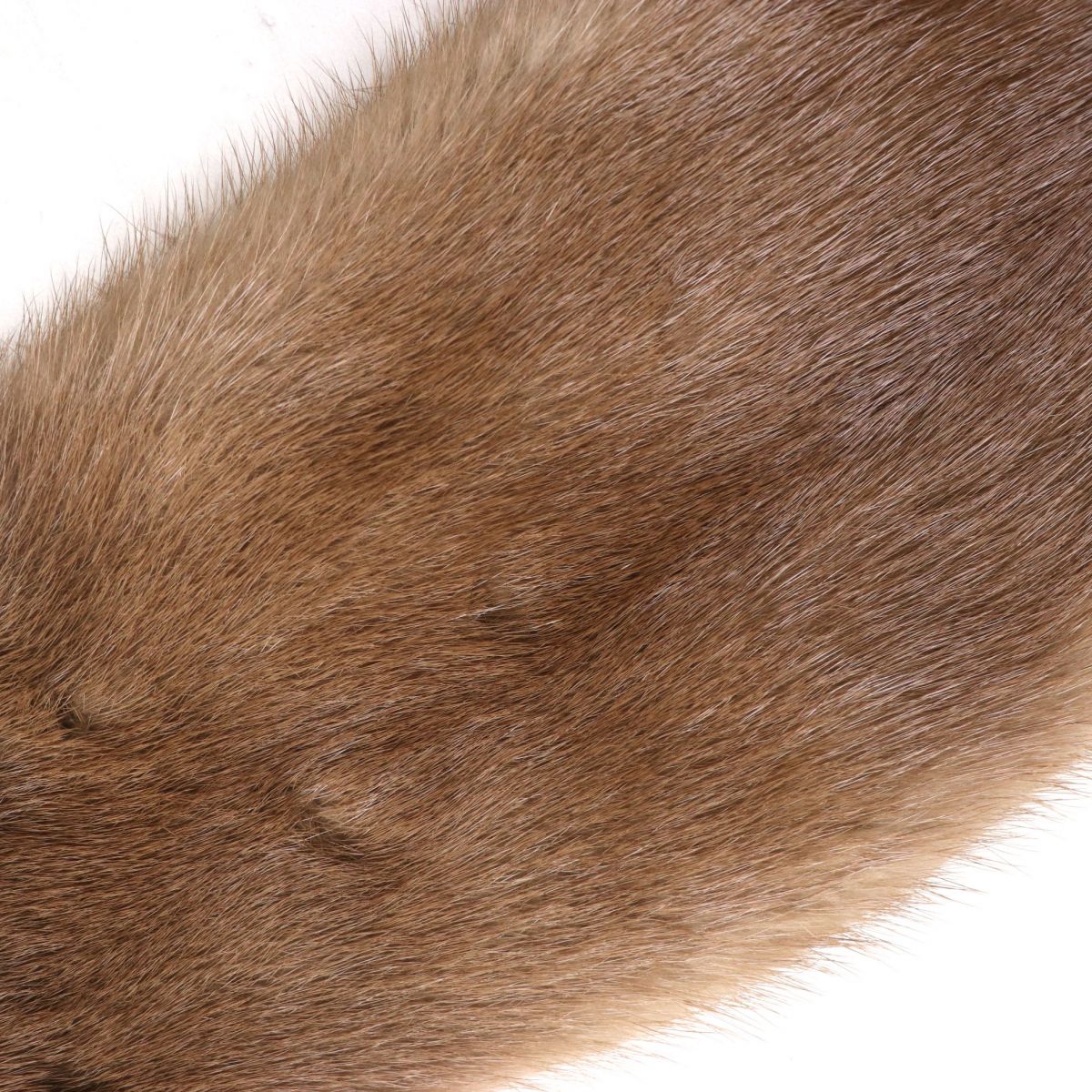 Mink Genuine Fur Shawl Tippet Brown