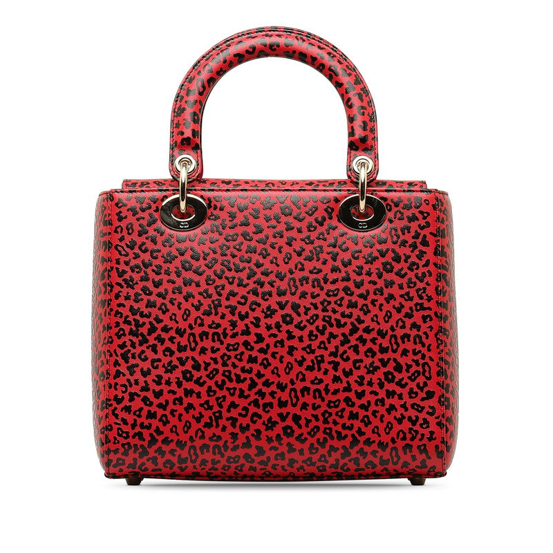 Dior Lady Dior Medium Leopard Leather Handbag