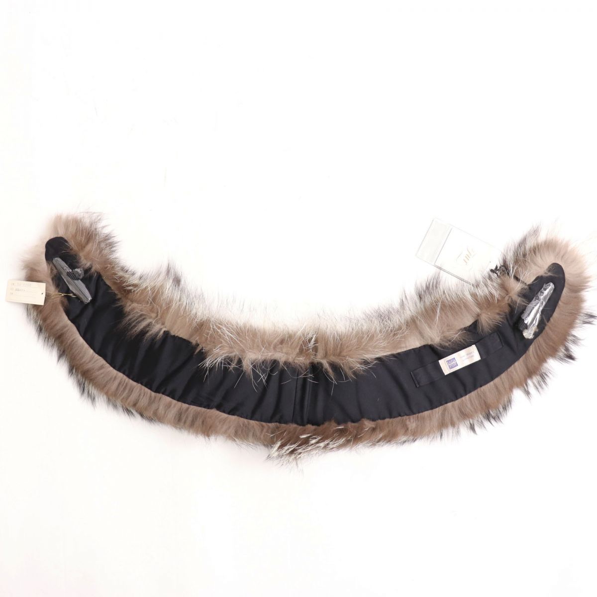 SAGA FOX Genuine Fur Shawl Brown Ivory