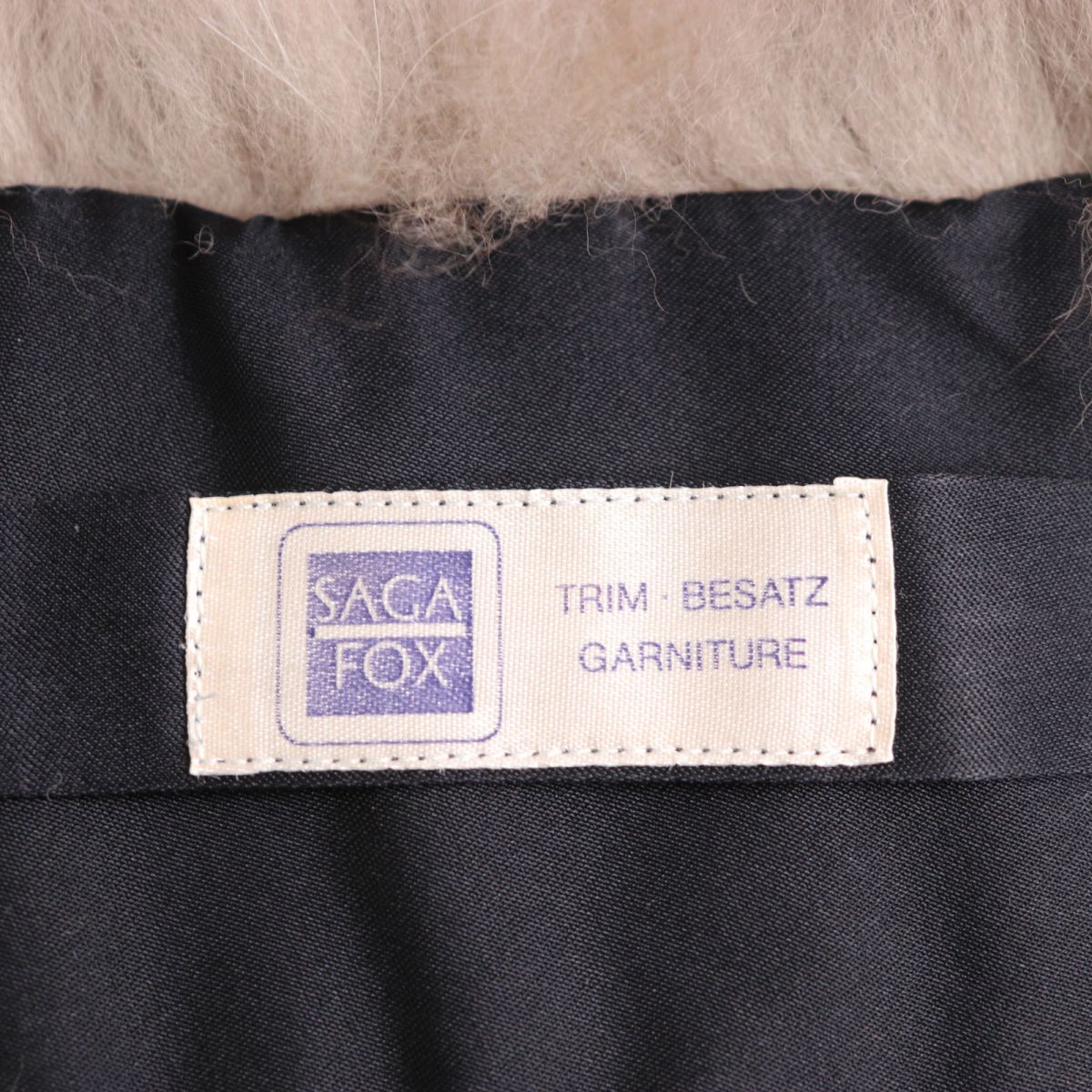 SAGA FOX Genuine Fur Shawl Brown Ivory