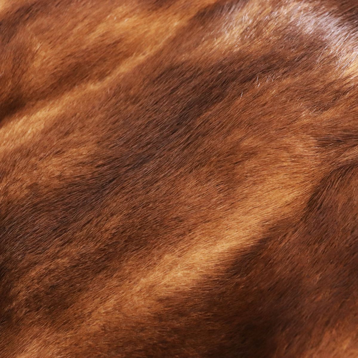 Mink Fur Large Shawl Stole Tippet Brown