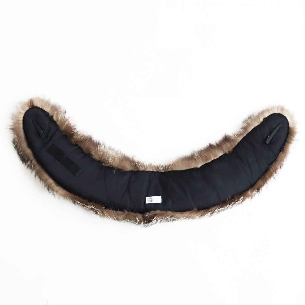 SAGA FOX Real Fur Shawl Stole White Brown