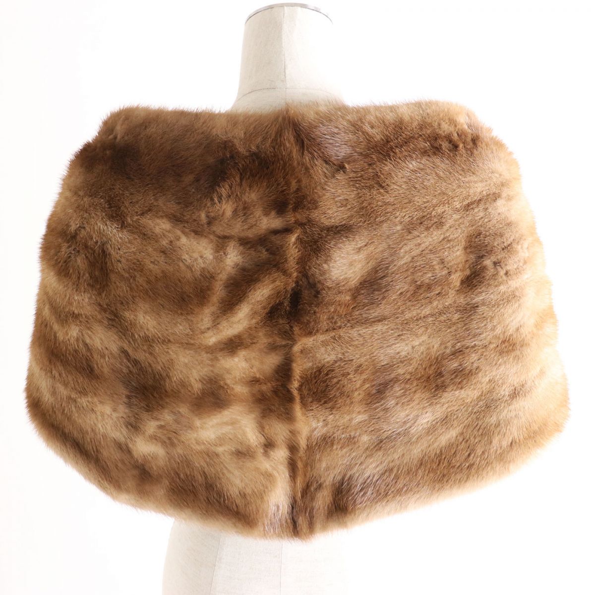 Mitsukoshi Mink Fur Shawl with Embroidered Lining