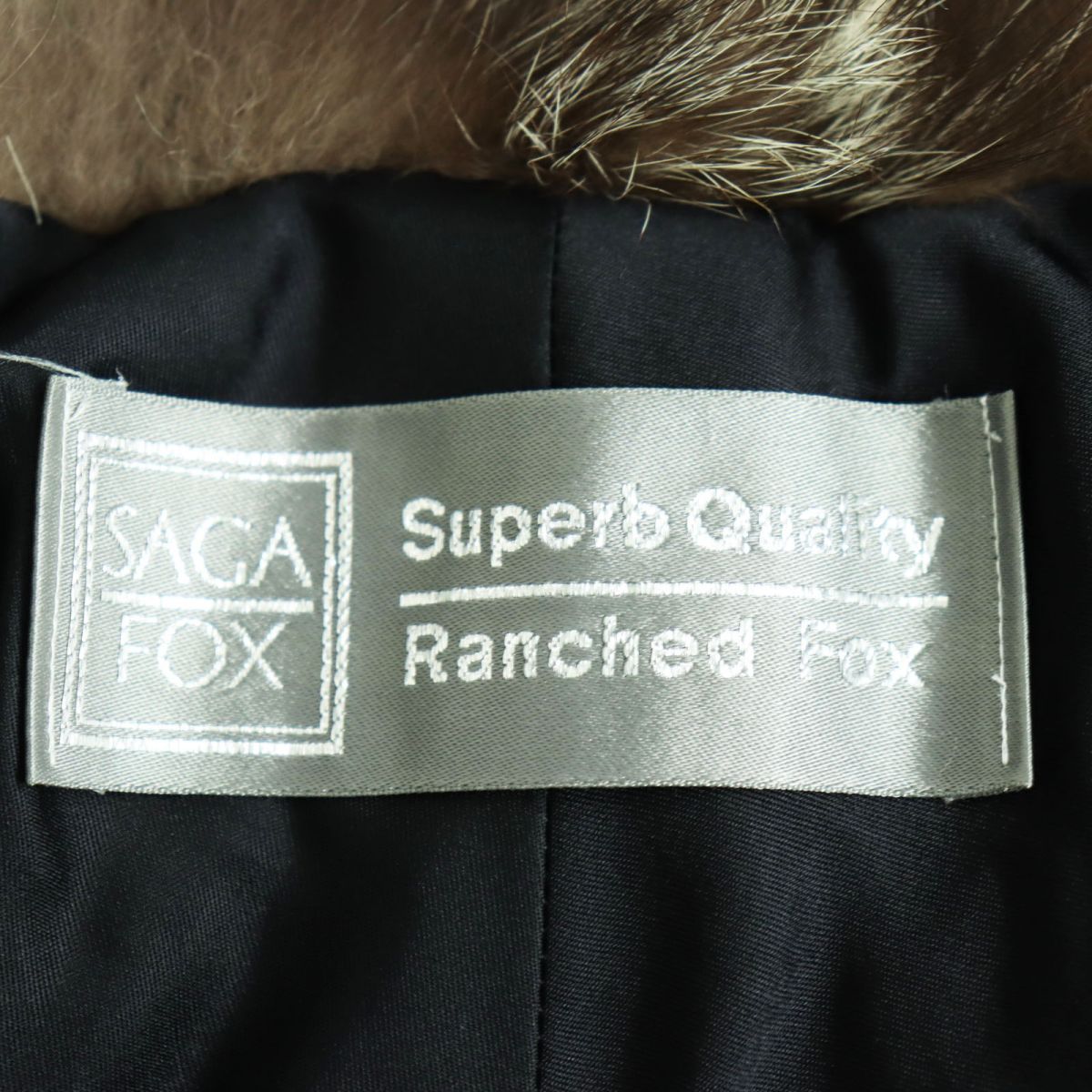 SAGA FOX Genuine Fur Shawl/Stole White Brown