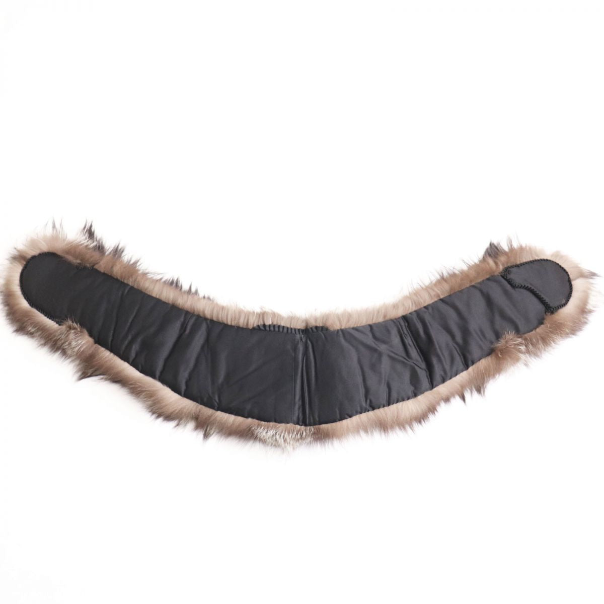 FOX Genuine Fur Shawl Stole Tippet White Brown