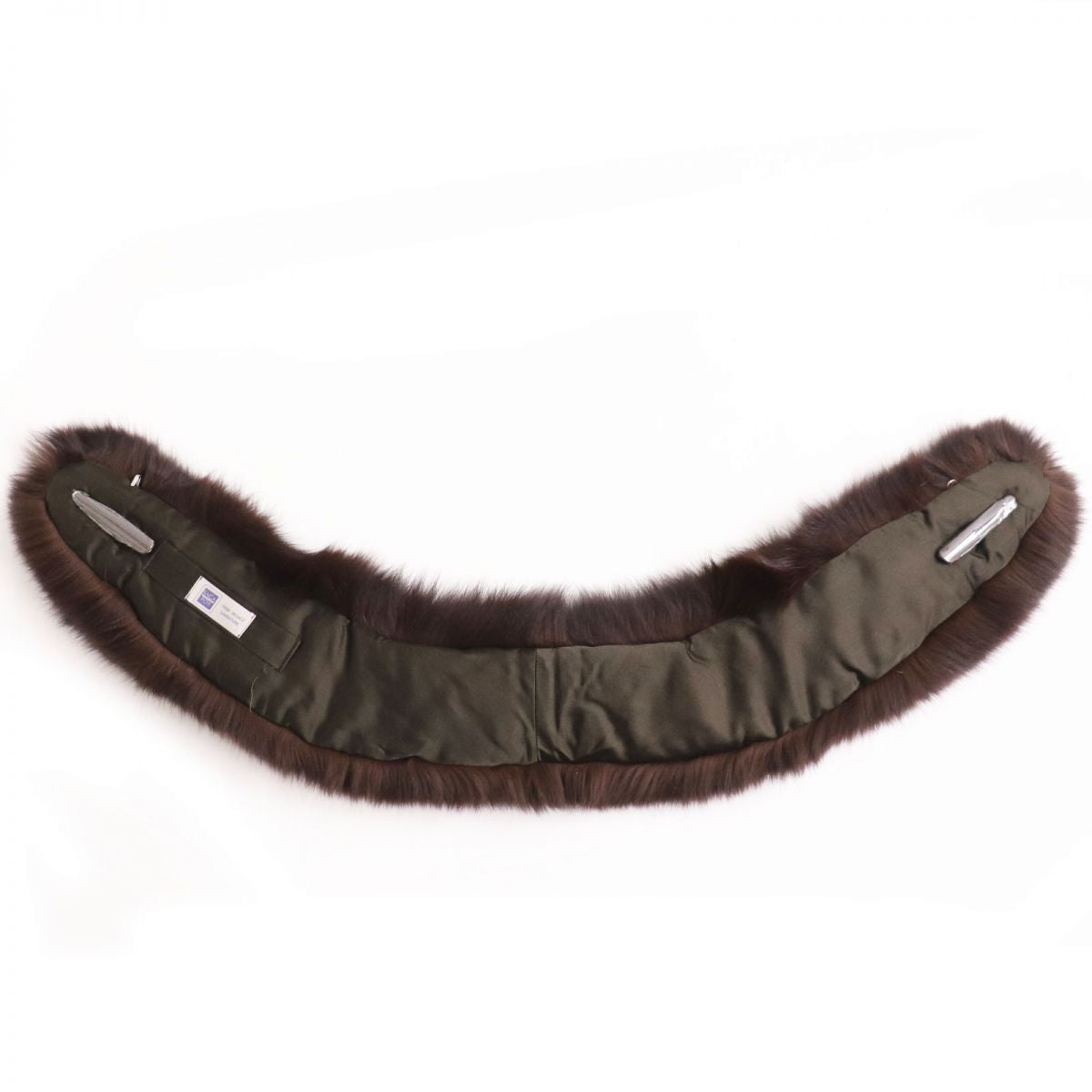 SAGA FOX Genuine Fur Shawl Stole Tippet Brown