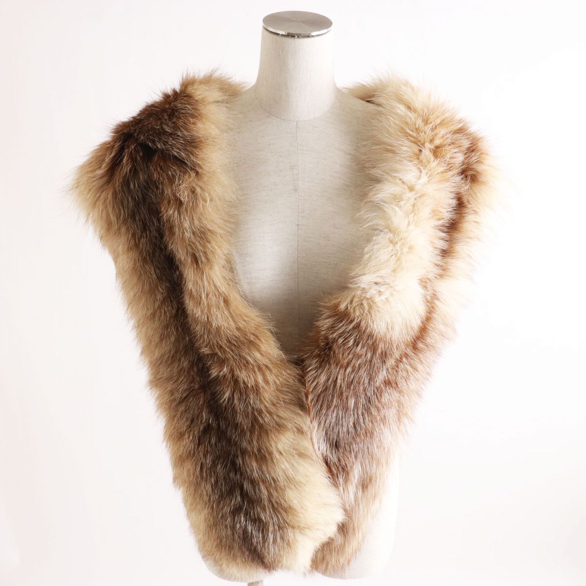 Genuine Fur Fox Mink Tippet Shawl Stole Set