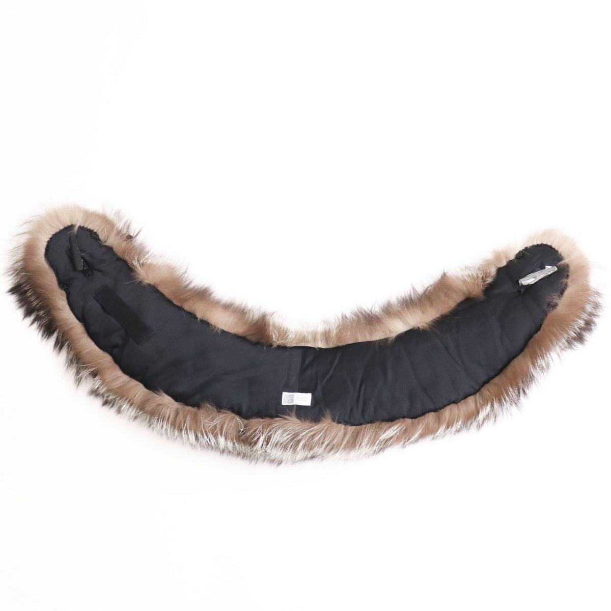 SAGA FOX Genuine Fur Shawl Stole White Brown