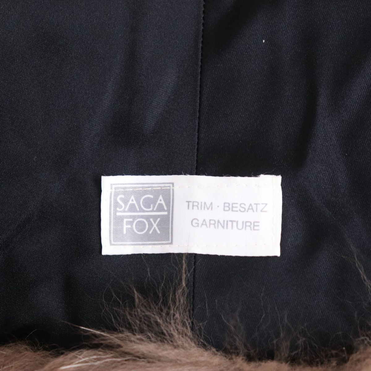 SAGA FOX Genuine Fur Shawl Stole White Brown