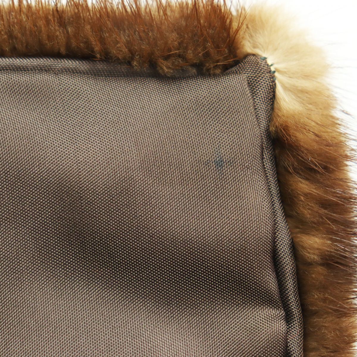 Mink Genuine Fur Shawl Stole Tippet Brown