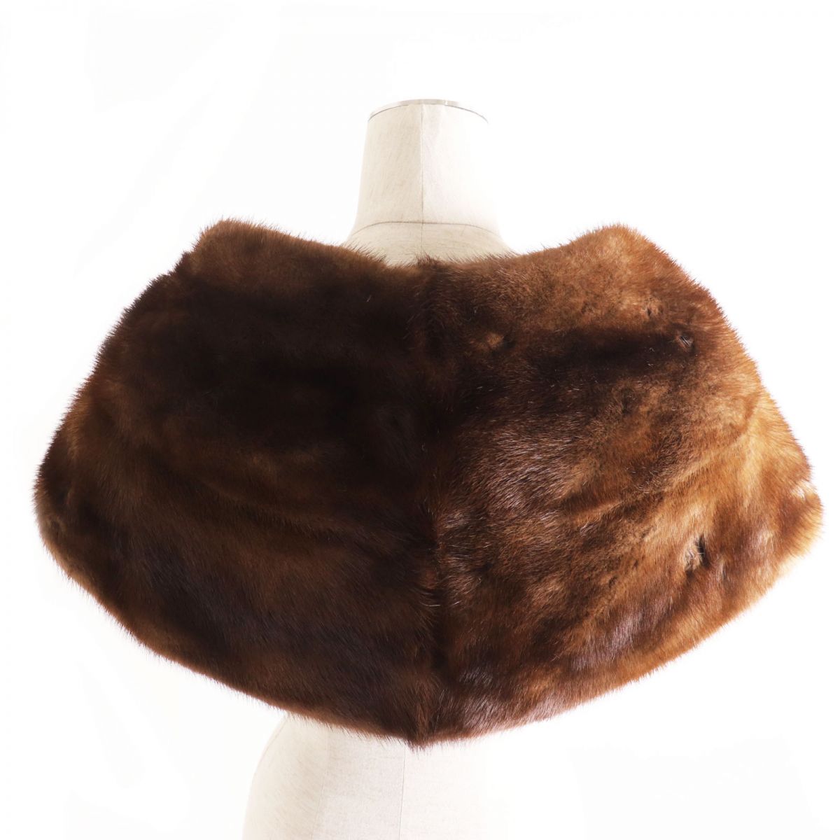 TOGU MINK Real Fur Shawl Brown