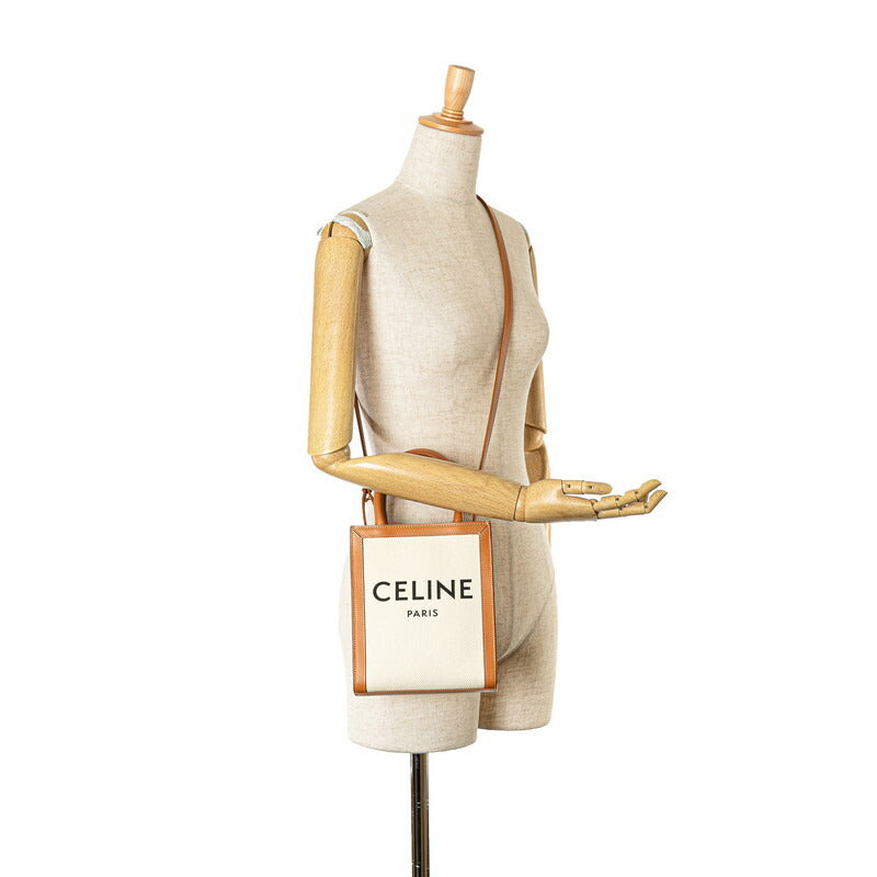 Celine Mini Vertical Cabas Canvas Handbag