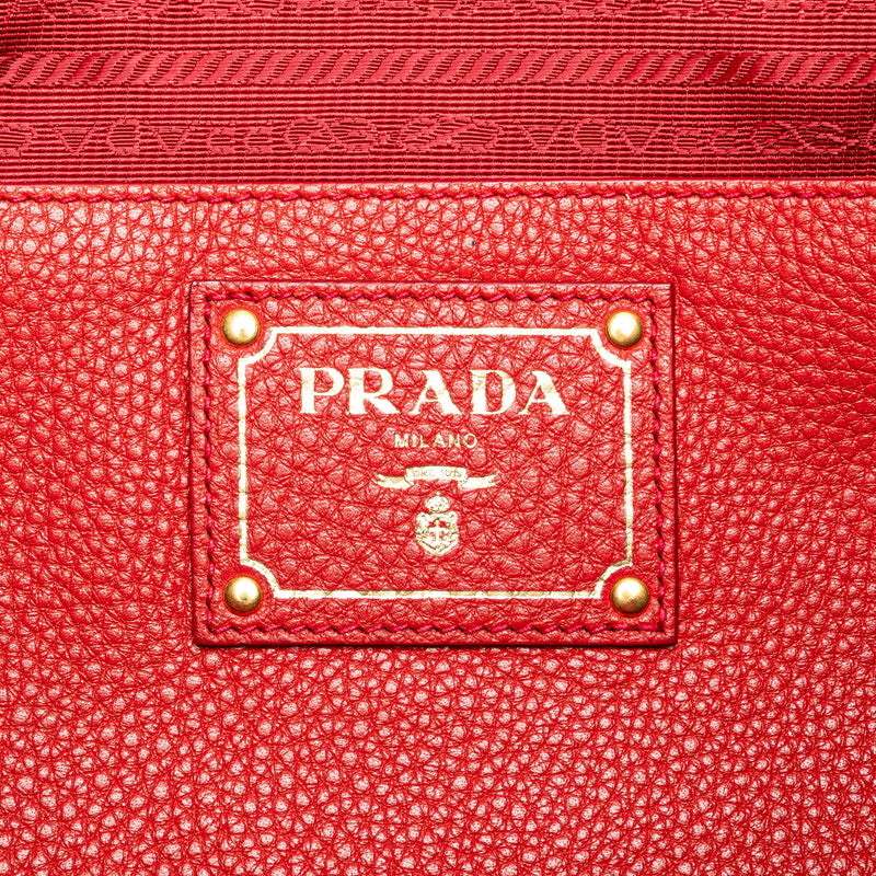 Prada Leather 2WAY Tote Bag BN2865 Red