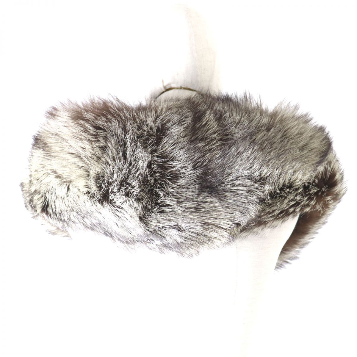 SAGA Silver Fox Real Fur Shawl Stole Tippet