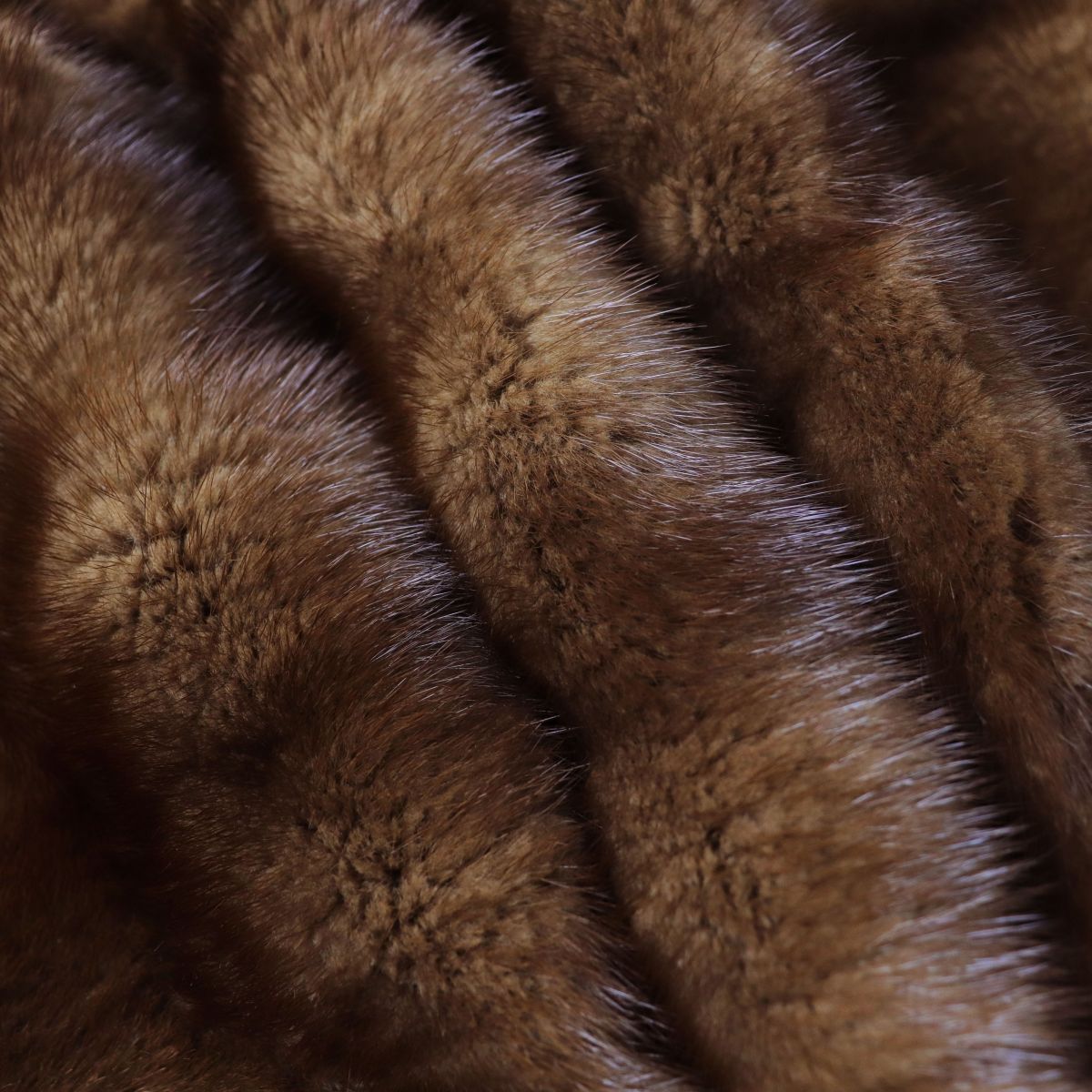 Mink Real Fur Large Shawl with Tassels