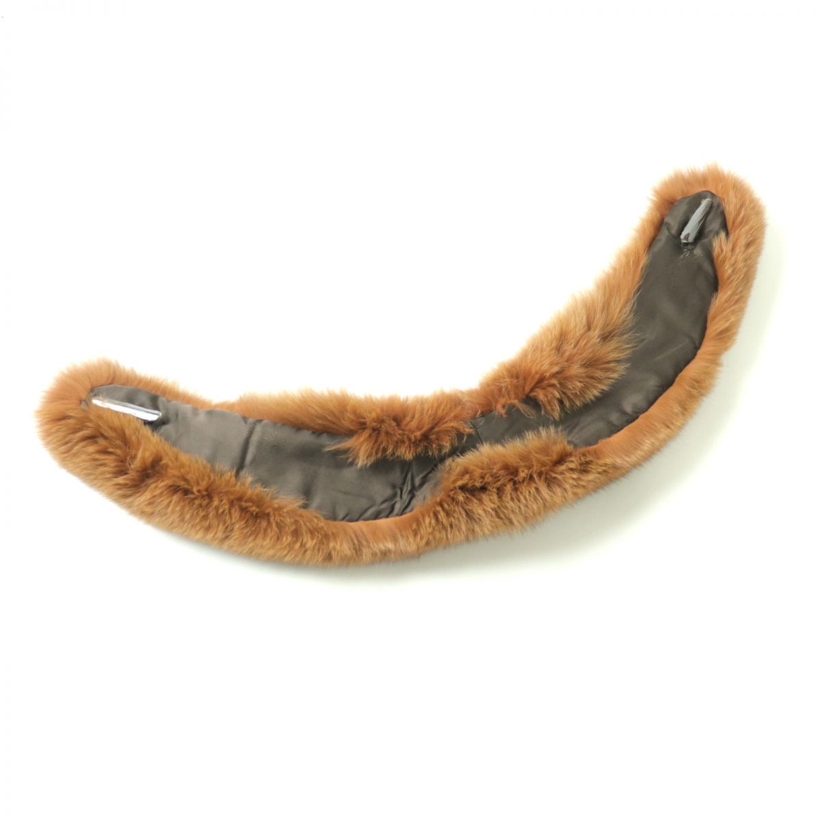 FOX Genuine Fur Shawl Stole Brown