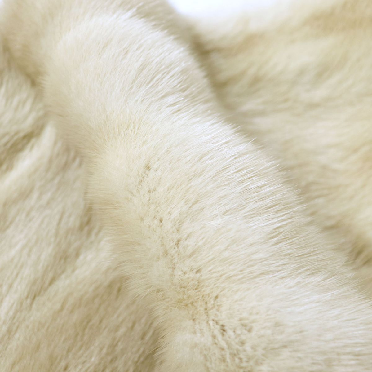 Beige Mink Real Fur Shawl Stole Tippet