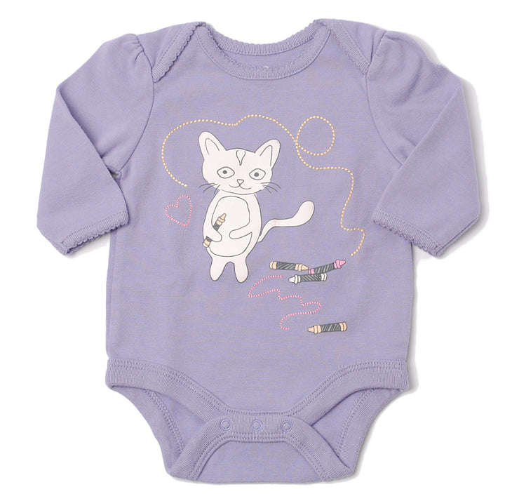 GAP Baby Girls Long Sleeve Bodysuit Purple in Pristine Condition