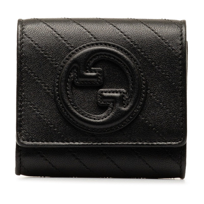 Gucci Leather Interlocking G Bifold Wallet 760316 AACP7 in Excellent Condition