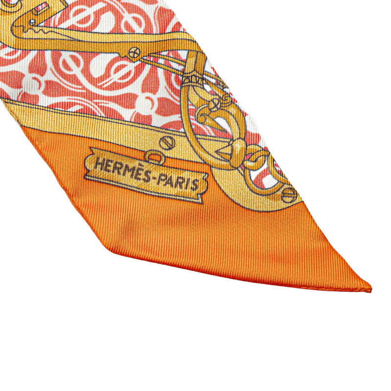 Hermes Silk Twilly Scarf MORS ET GOURMETTES REMIX