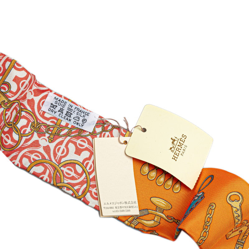 Hermes Silk Twilly Scarf MORS ET GOURMETTES REMIX