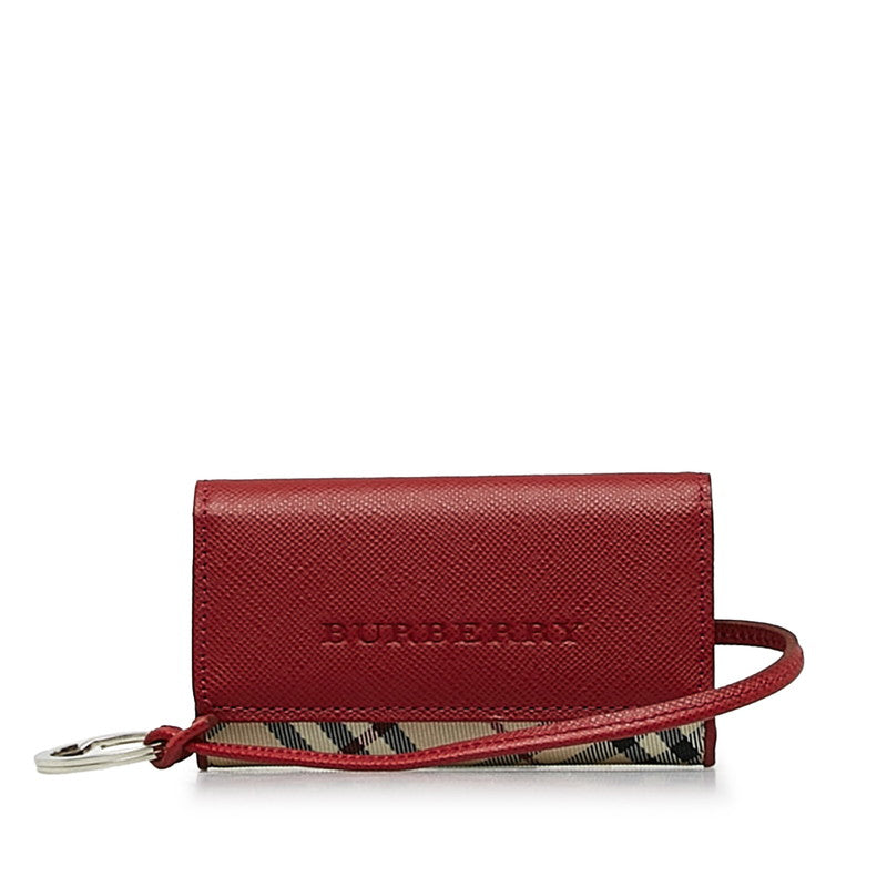 Burberry Nova Check Canvas Leather 4-Key Case