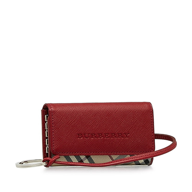 Burberry Nova Check Canvas Leather 4-Key Case