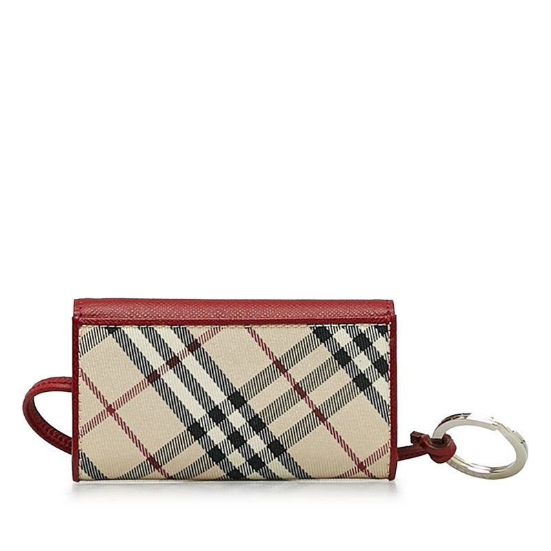 Burberry Nova Check Canvas Leather 4-Key Case in Great Condition